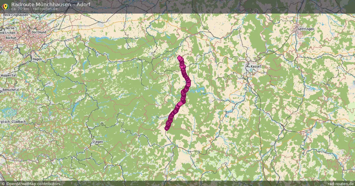 Fahrradroute Münchhausen – Adorf