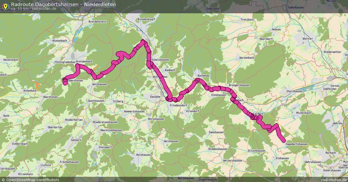 Fahrradroute Dagobertshausen – Niederdieten