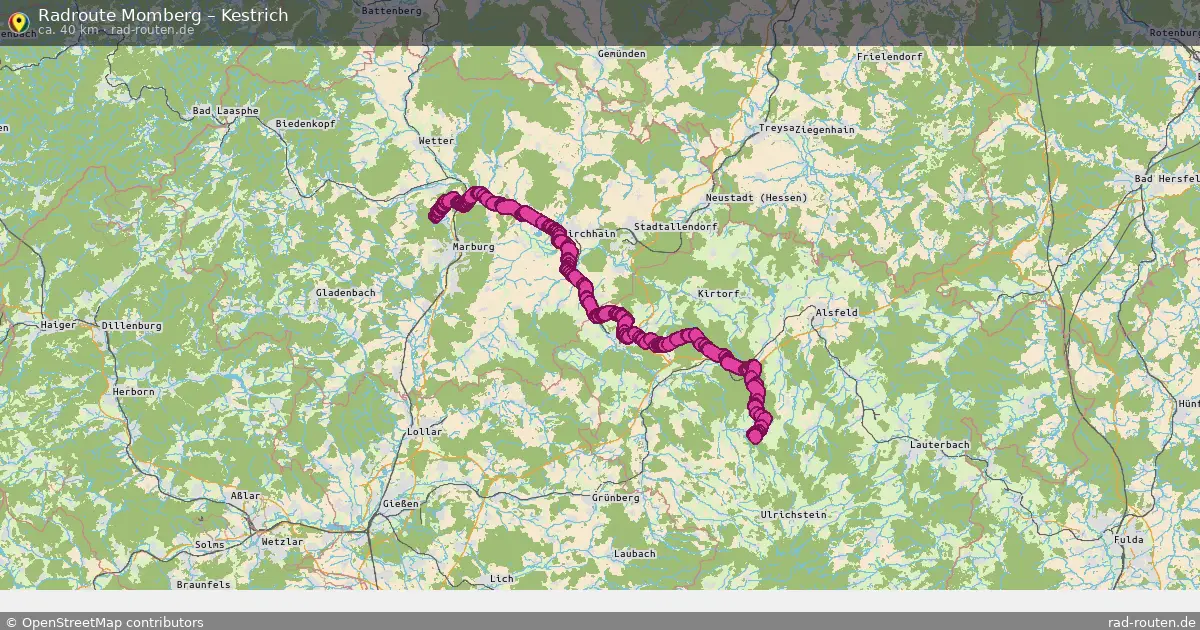 Fahrradroute Momberg – Kestrich