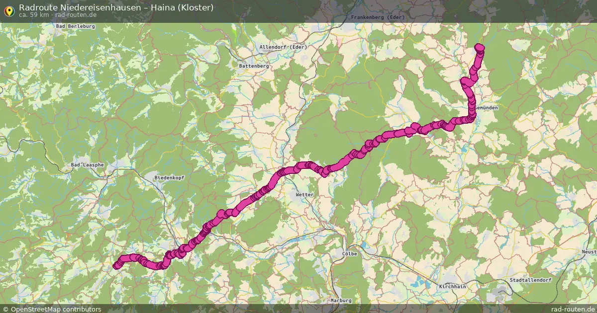 Radtour Niedereisenhausen – Haina (Kloster)