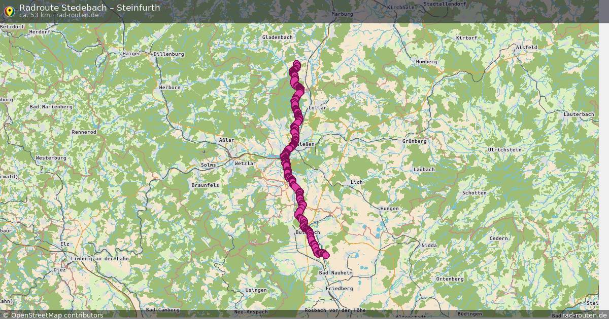 Fahrradroute Stedebach – Steinfurth
