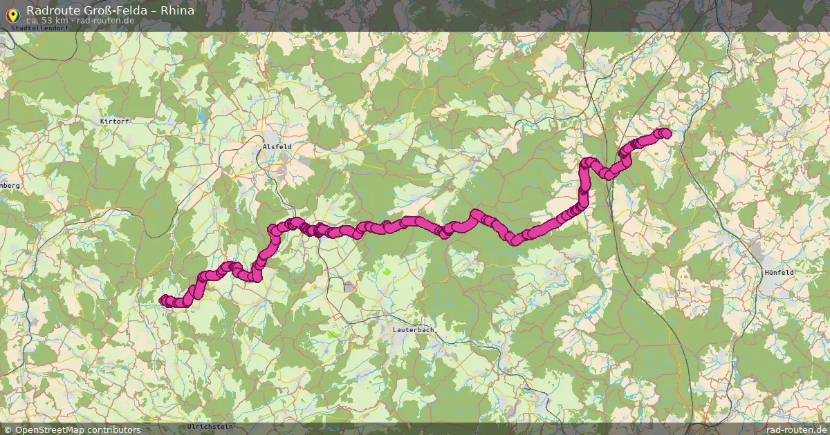 Radtour Groß-Felda – Rhina