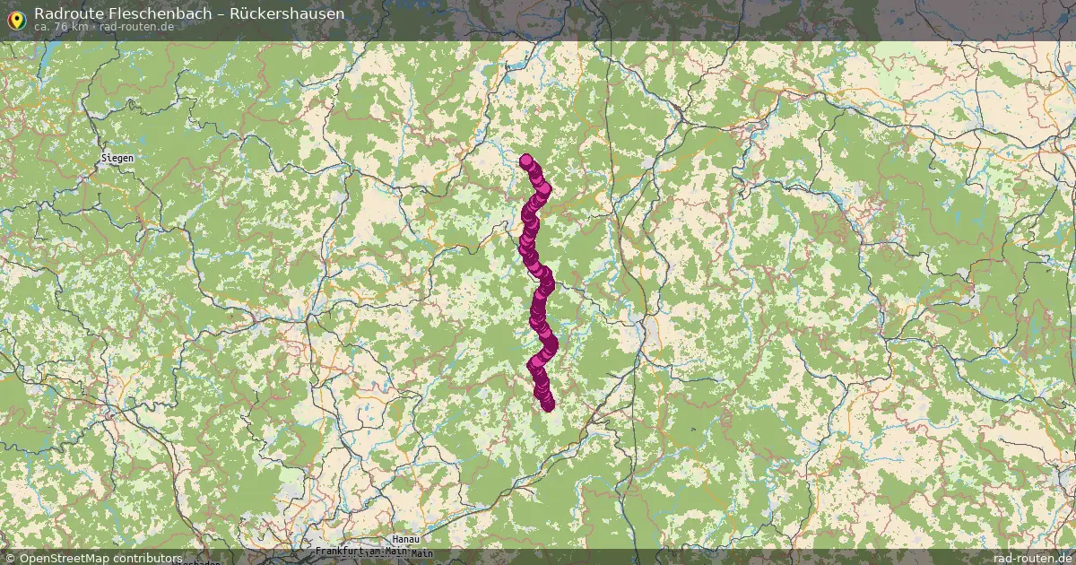 Fahrradroute Fleschenbach – Rückershausen