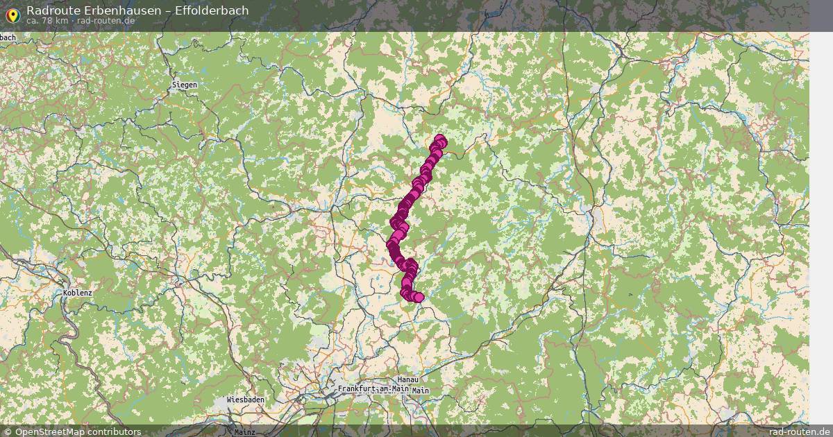 Fahrradroute Erbenhausen – Effolderbach