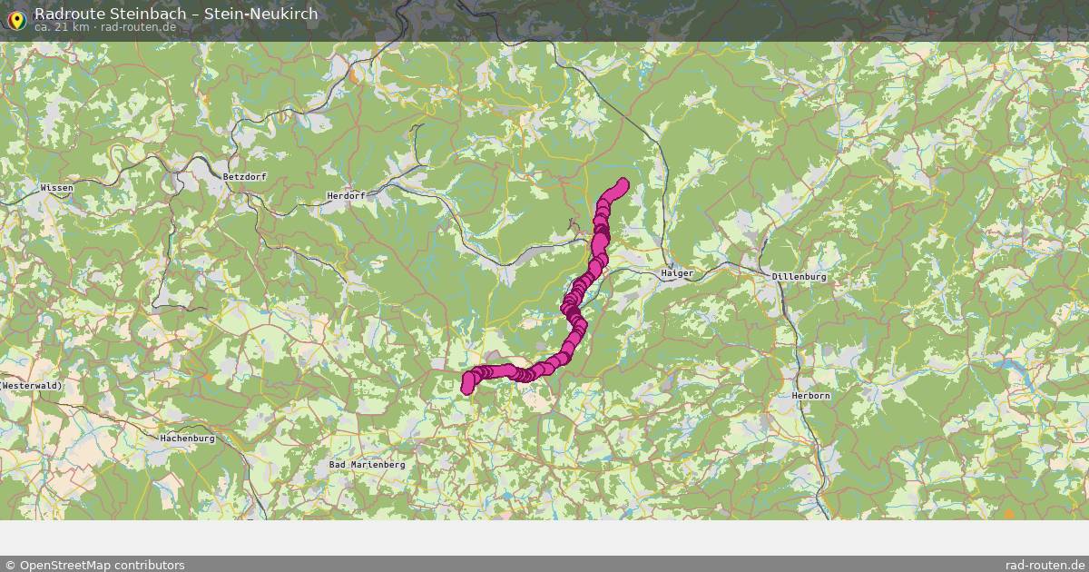 Fahrradroute von Steinbach nach Stein-Neukirch