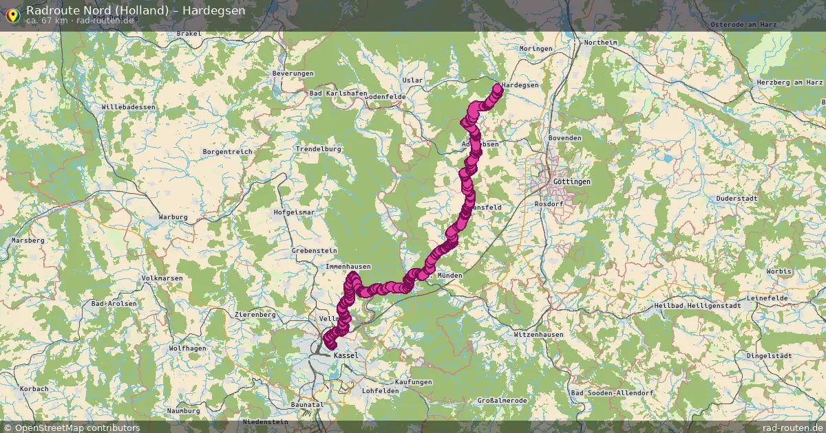 Fahrradroute Nord (Holland) – Hardegsen