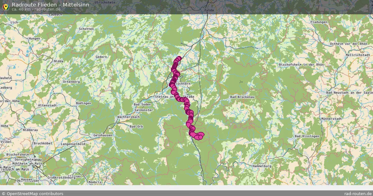 Fahrradroute Flieden – Mittelsinn (46 km) – Rad-Routen.de