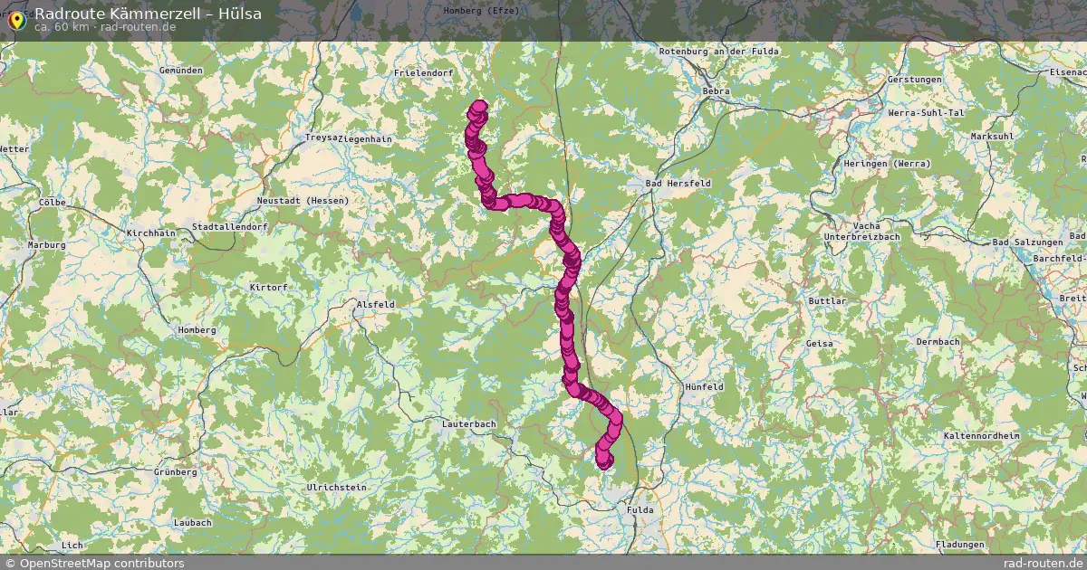 Radtour Kämmerzell – Hülsa