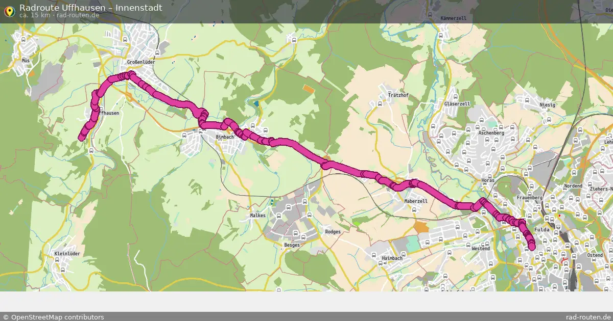 Radtour Uffhausen – Innenstadt