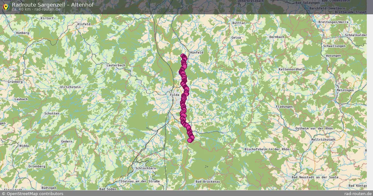 Fahrradroute Sargenzell – Altenhof (40 km) – Rad-Routen.de