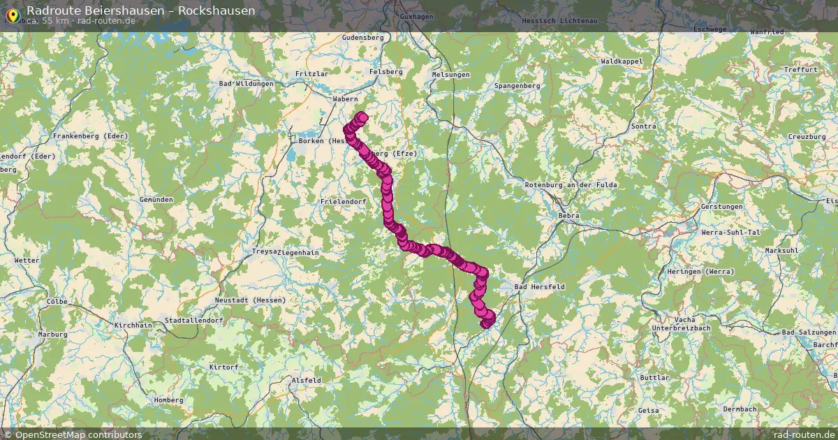 Fahrradroute Beiershausen – Rockshausen