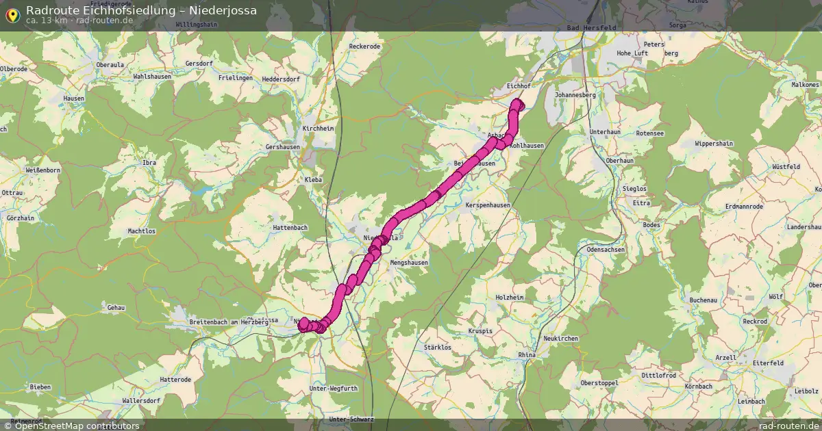 Radtour Eichhofsiedlung – Niederjossa