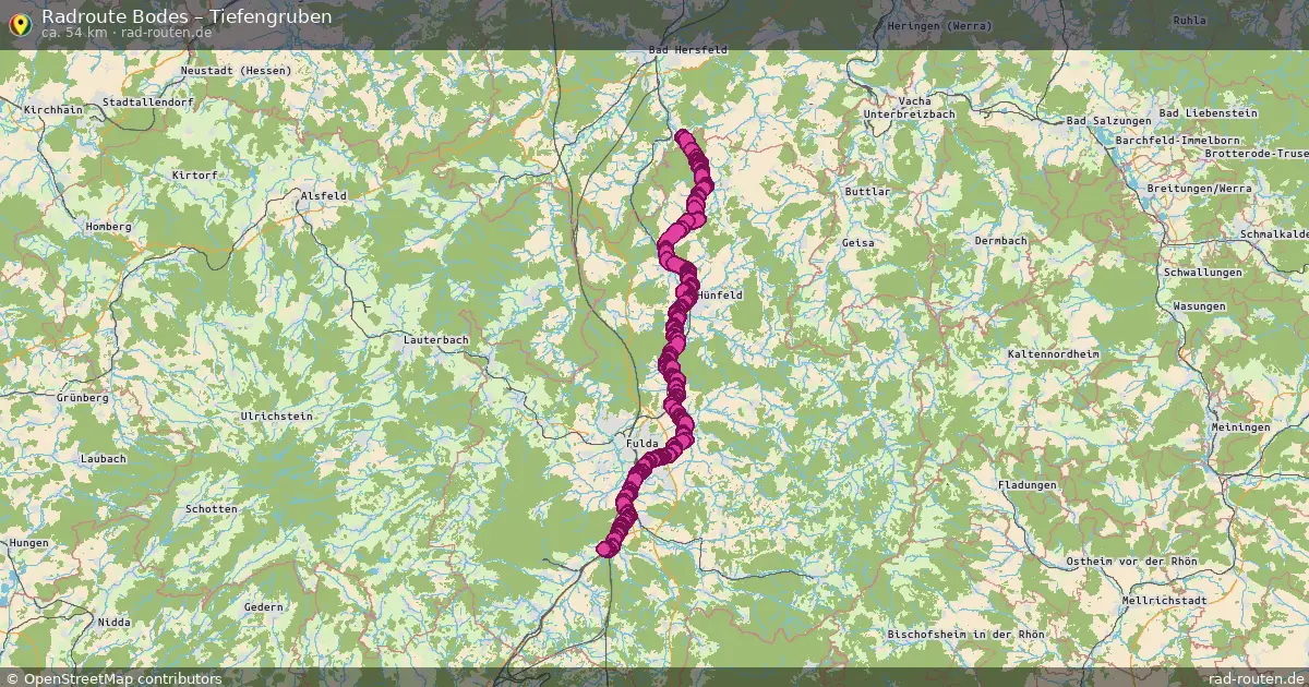 Fahrradroute Bodes – Tiefengruben