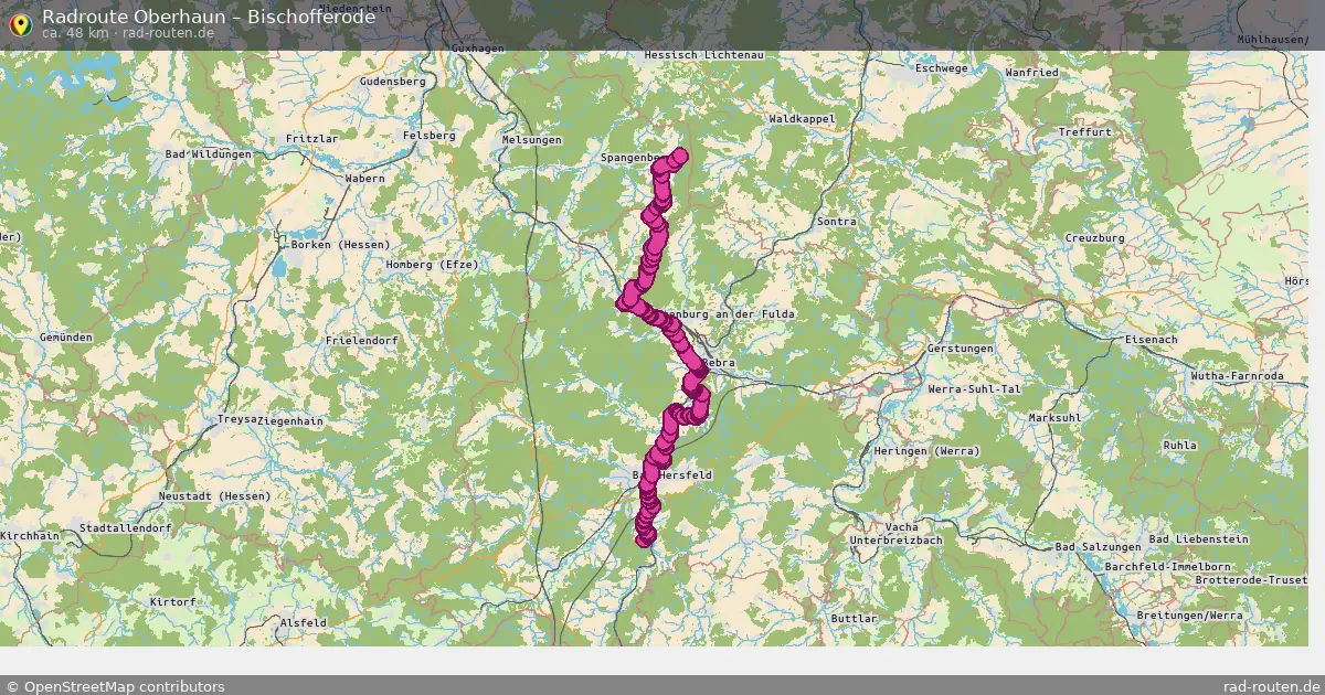 Fahrradroute Oberhaun – Bischofferode