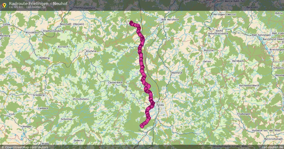 Fahrradroute Frielingen – Neuhof (65 km) – Rad-Routen.de