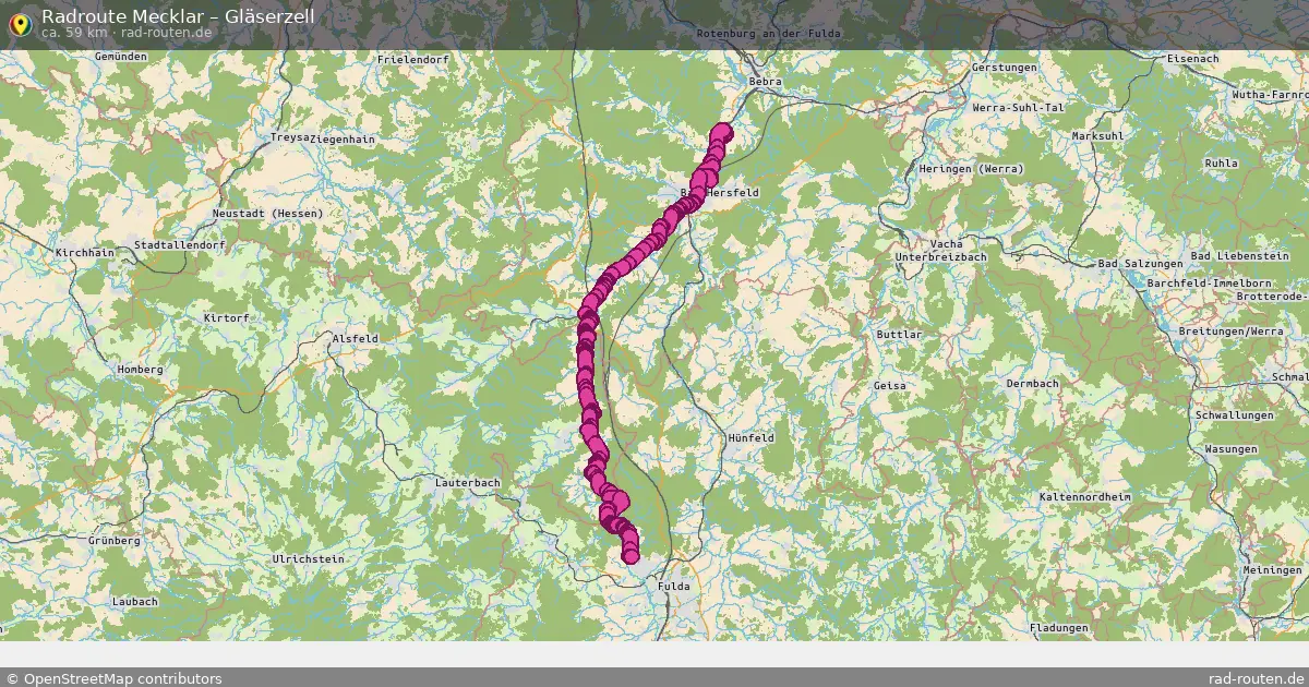 Fahrradroute Mecklar – Gläserzell