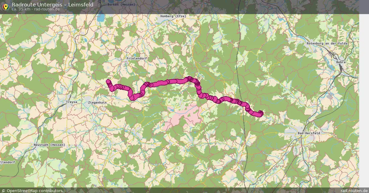 Fahrradroute Untergeis – Leimsfeld (35 km) – Rad-Routen.de