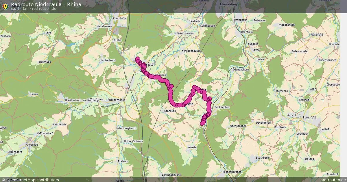 Radtour Niederaula – Rhina