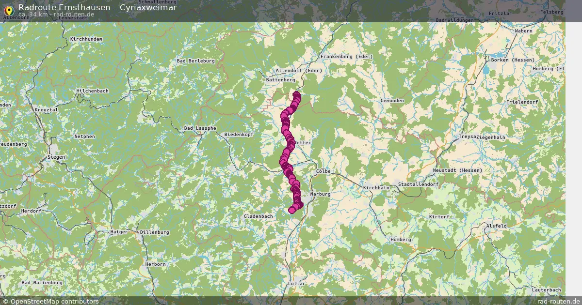 Radtour Ernsthausen – Cyriaxweimar