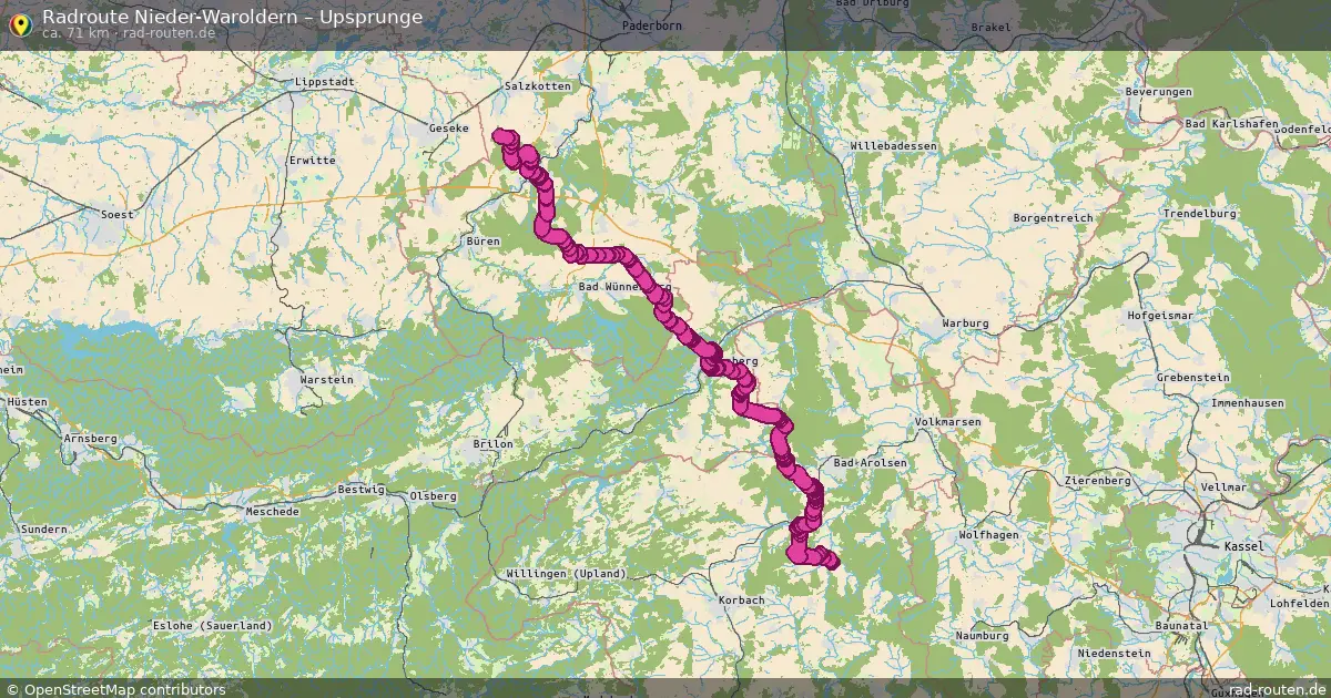 Radtour Nieder-Waroldern – Upsprunge