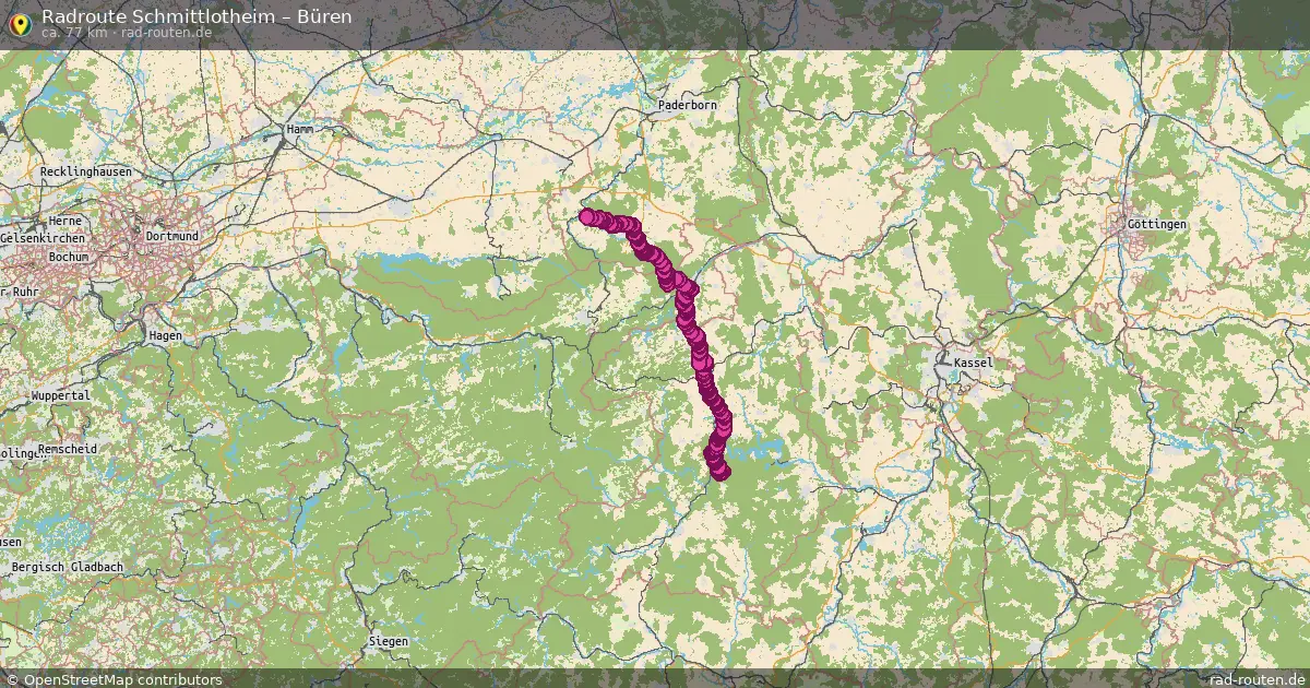 Fahrradroute Schmittlotheim – Büren