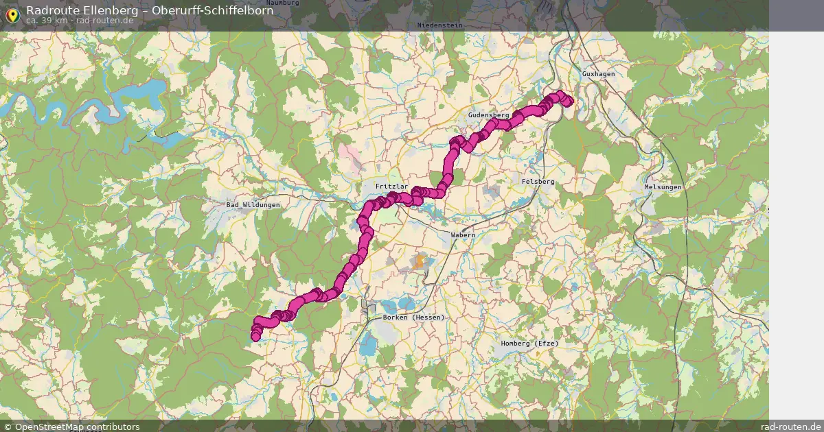 Fahrradroute Ellenberg – Oberurff-Schiffelborn