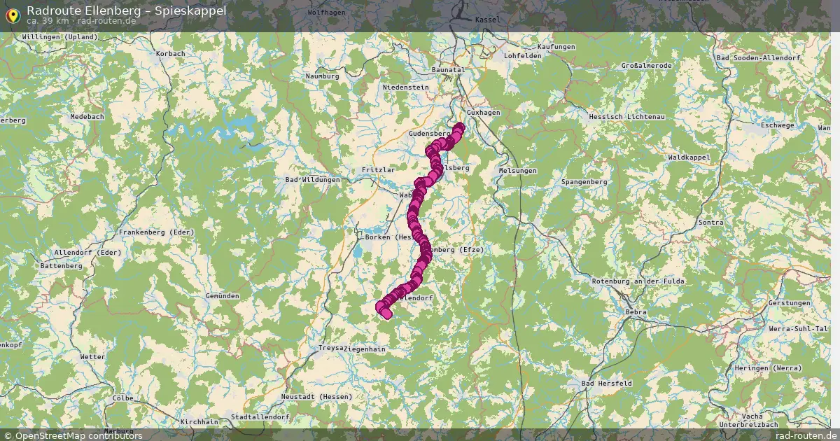 Fahrradroute Ellenberg – Spieskappel