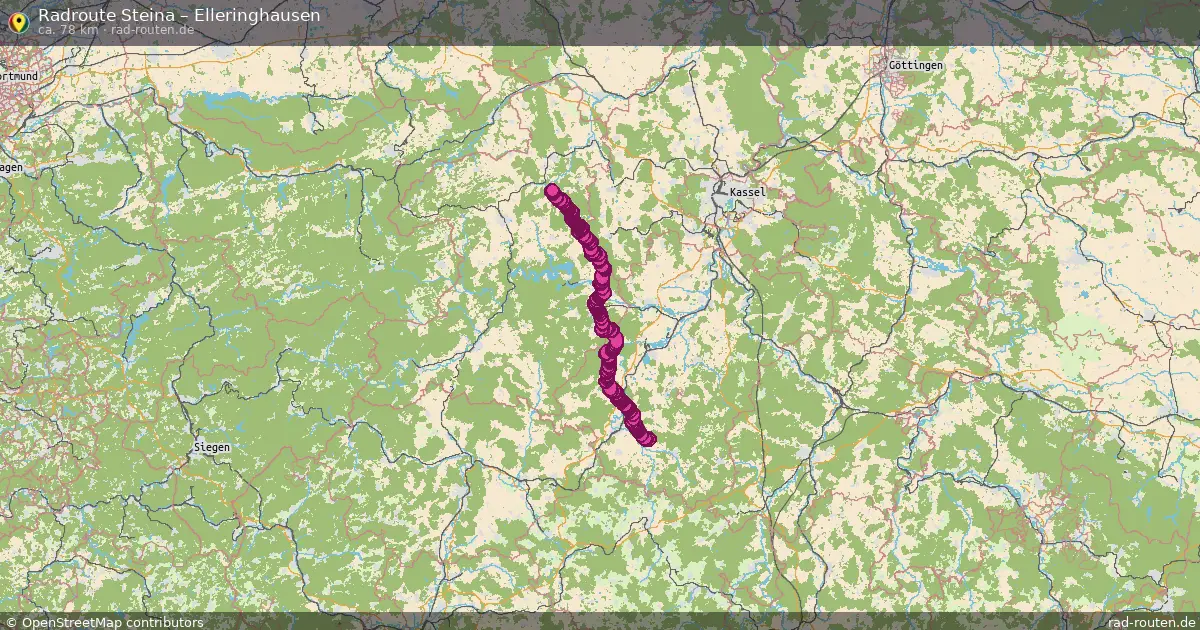 Fahrradroute Steina – Elleringhausen (78 km) – Rad-Routen.de