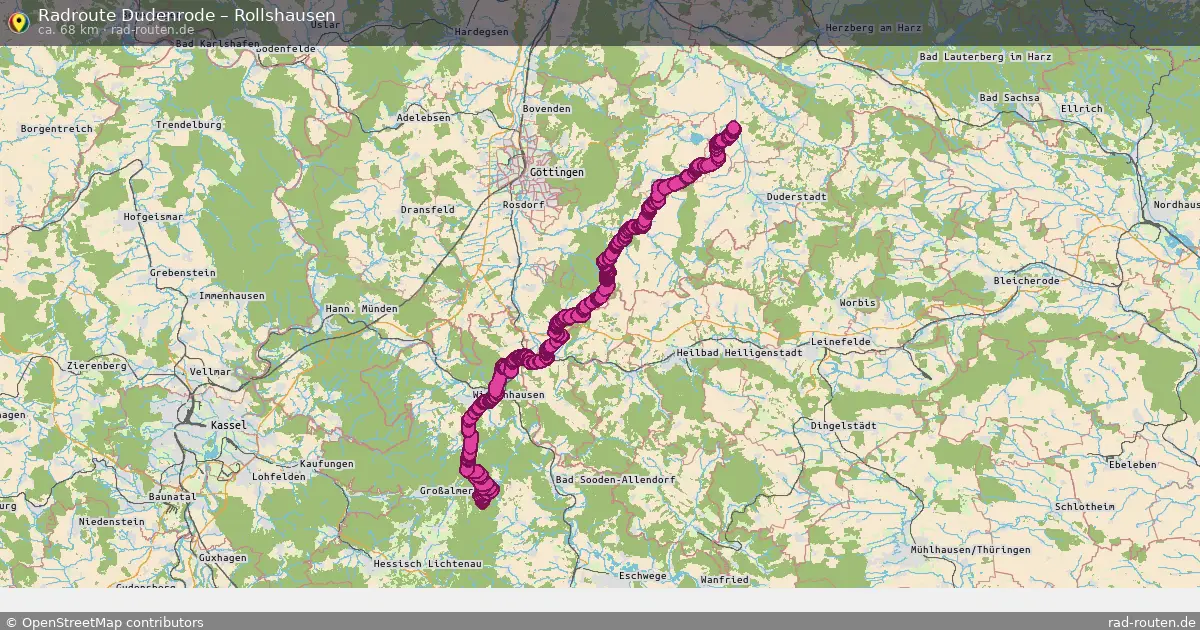 Fahrradroute Dudenrode – Rollshausen