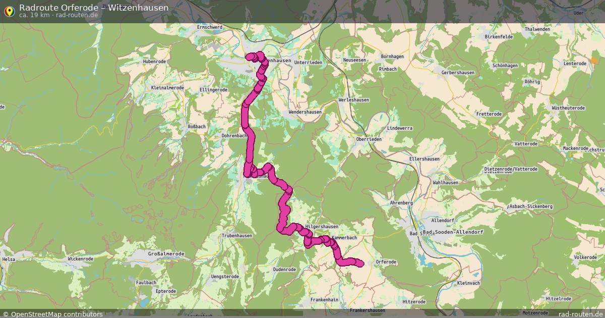 Fahrradroute Orferode – Witzenhausen