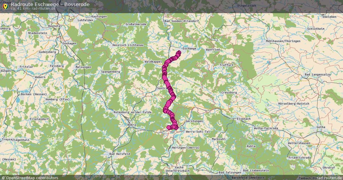 Fahrradroute Eschwege – Bosserode