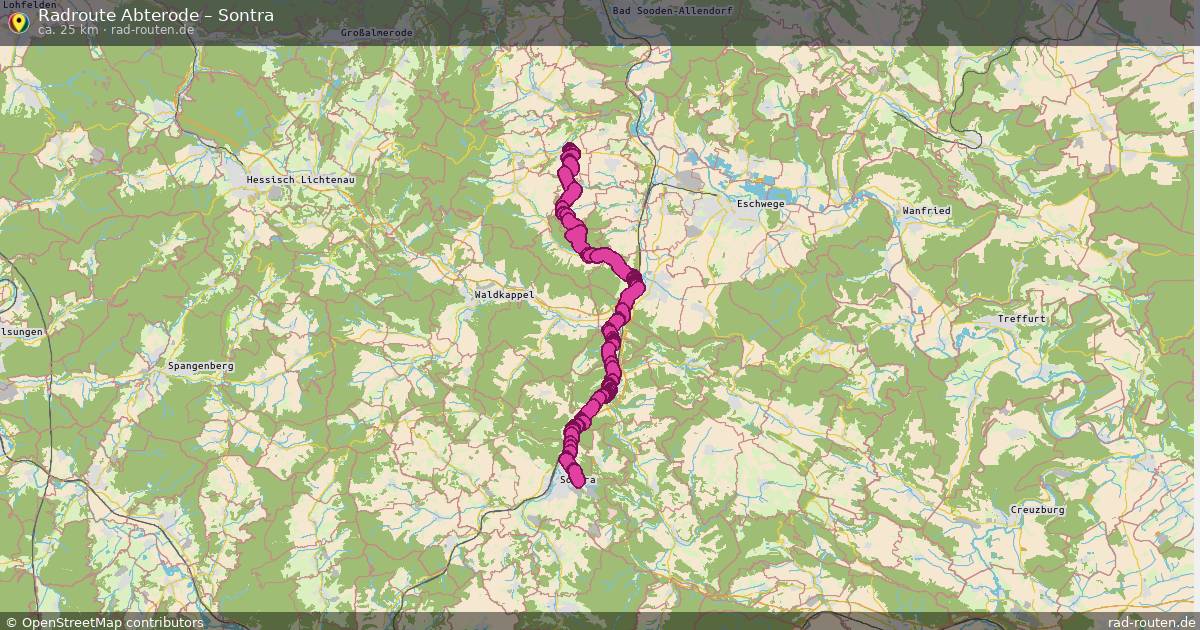 Fahrradroute Abterode – Sontra