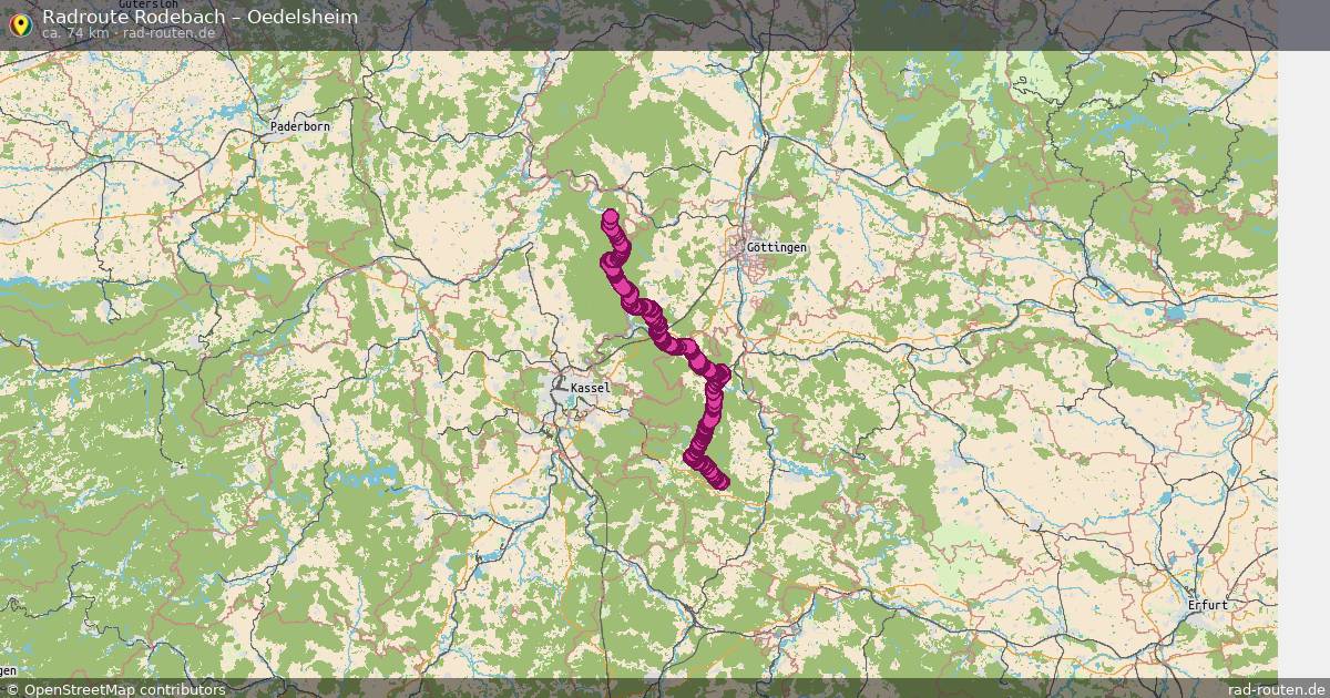 Fahrradroute Rodebach – Oedelsheim