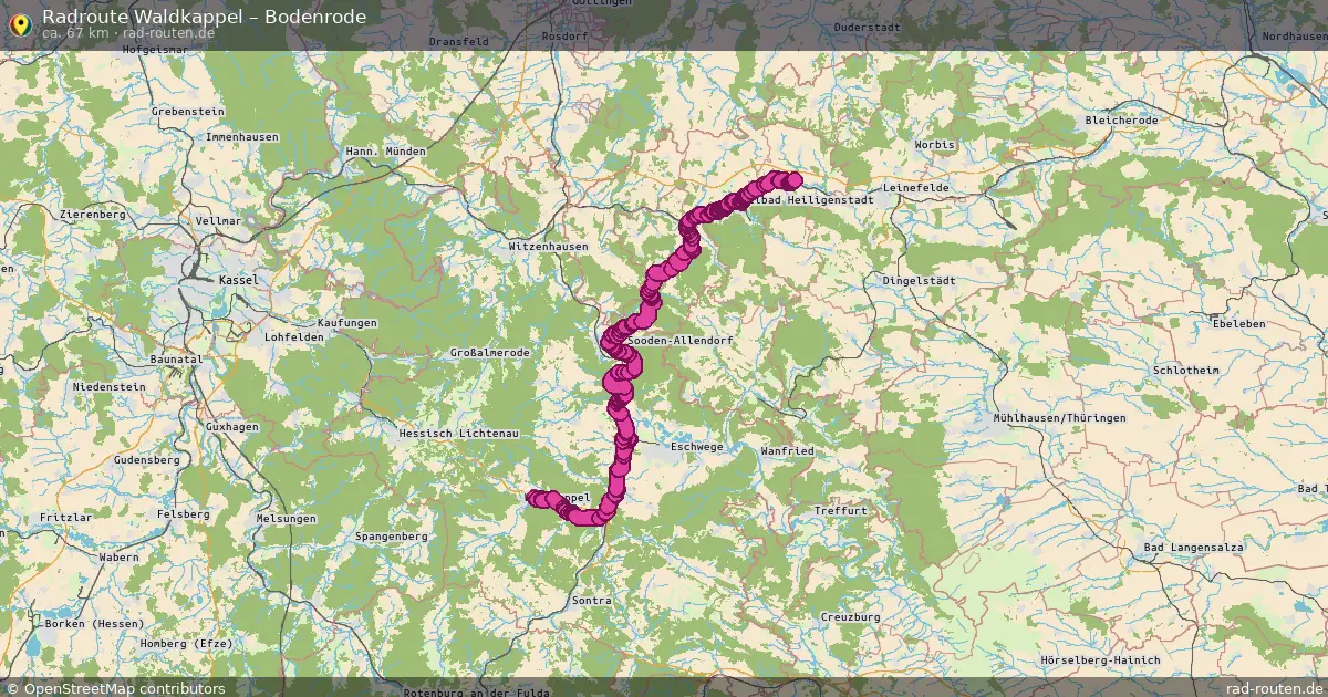 Fahrradroute Waldkappel – Bodenrode