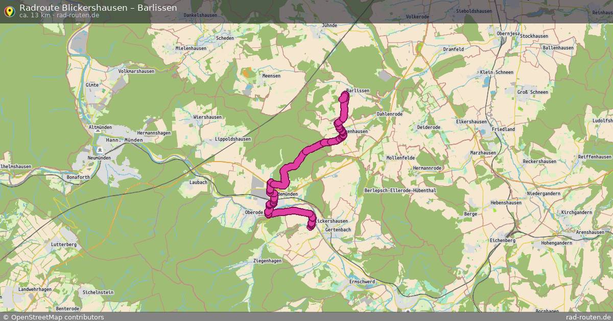 Fahrradroute Blickershausen – Barlissen