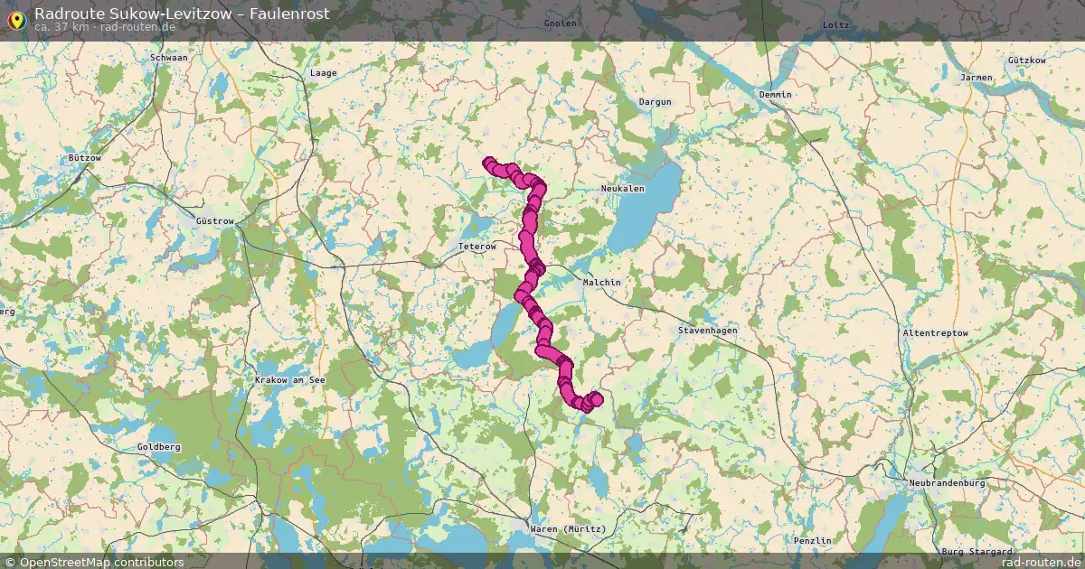 Radtour Sukow-Levitzow – Faulenrost