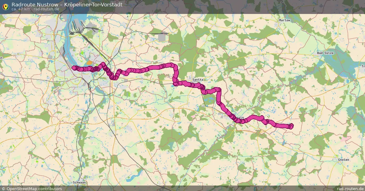 Radtour Nustrow – Kröpeliner-Tor-Vorstadt