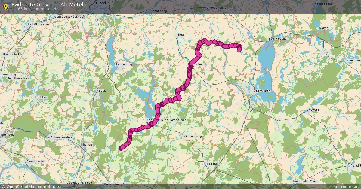 Fahrradroute Greven – Alt Meteln
