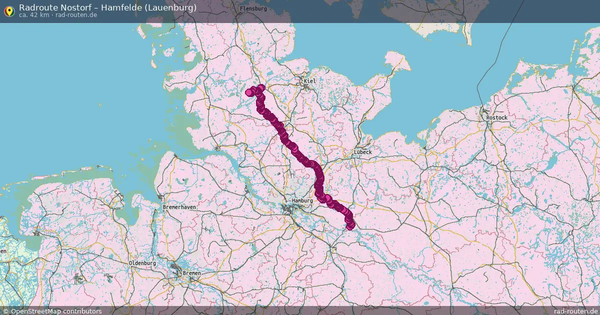 Fahrradroute Nostorf – Wiershop (27 km) – Rad-Routen.de
