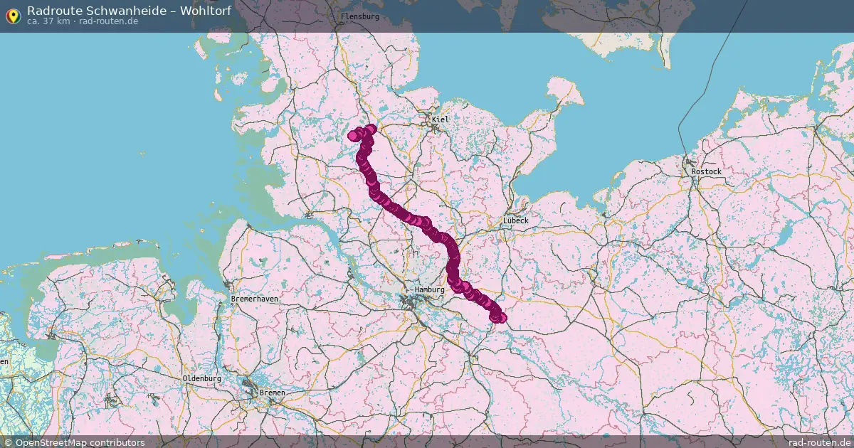 Fahrradroute Schwanheide – Krüzen (13 km) – Rad-Routen.de