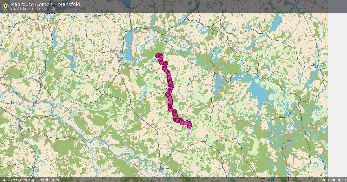 Fahrradroute Demen – Mansfeld