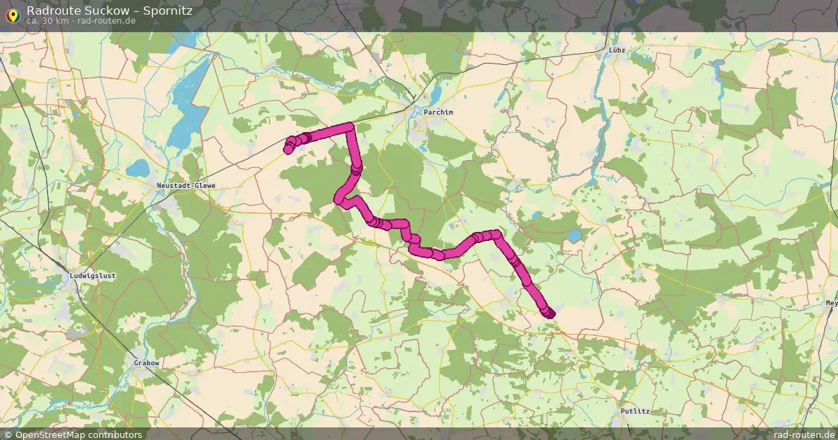 Fahrradroute Suckow – Spornitz