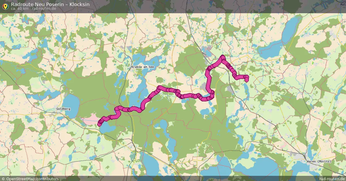 Fahrradroute Neu Poserin – Klocksin