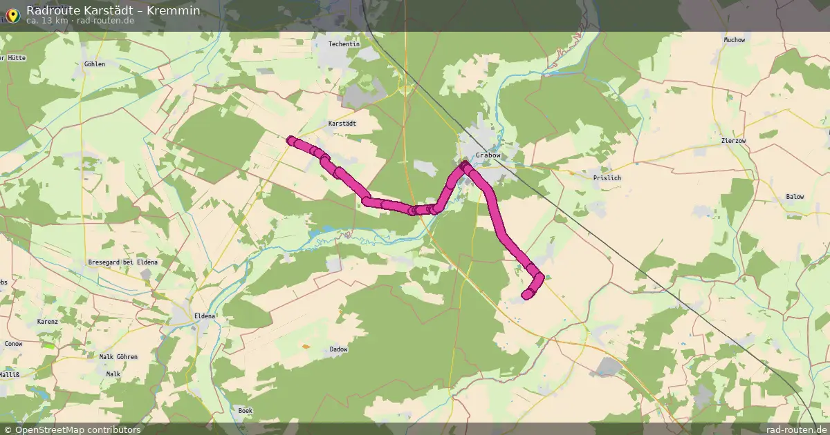 Fahrradroute Karstädt – Kremmin