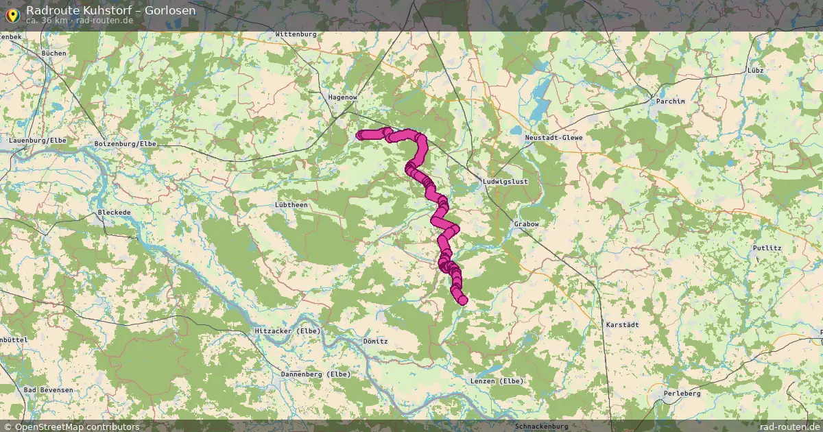 Fahrradroute Kuhstorf – Gorlosen