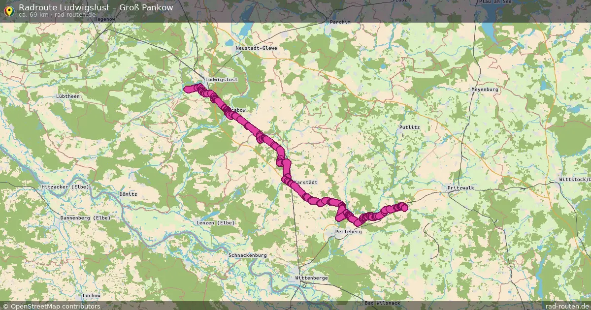 Fahrradroute Ludwigslust – Groß Pankow