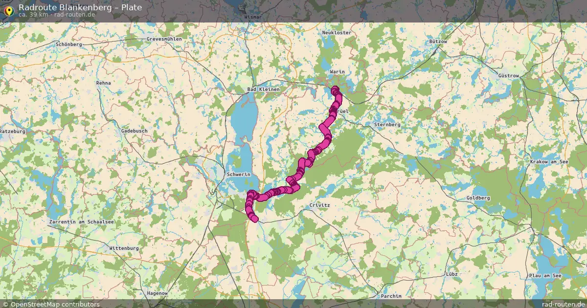 Fahrradroute Blankenberg – Plate (39 km) – Rad-Routen.de