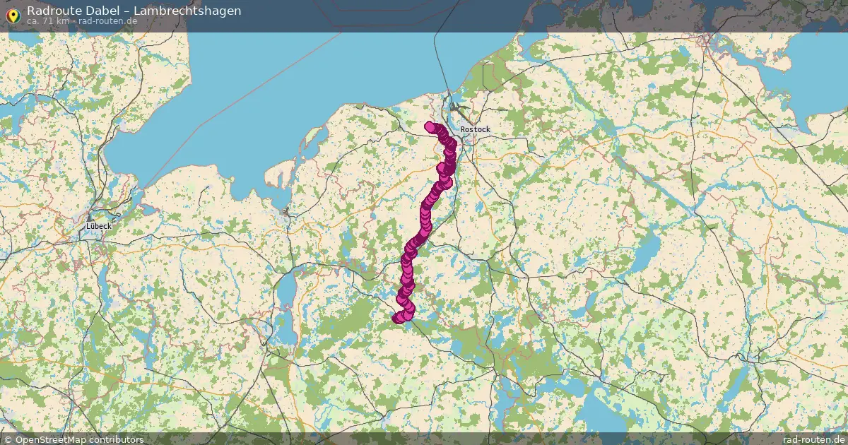Fahrradroute Dabel – Lambrechtshagen