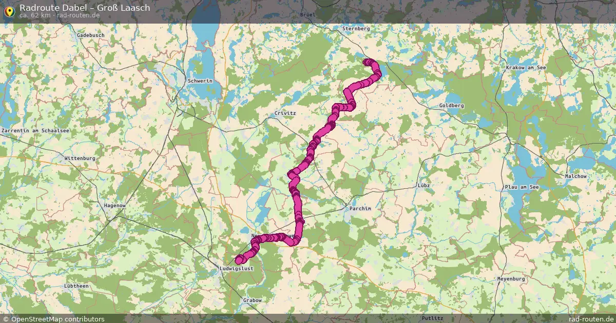 Fahrradroute Dabel – Groß Laasch (62 km) – Rad-Routen.de