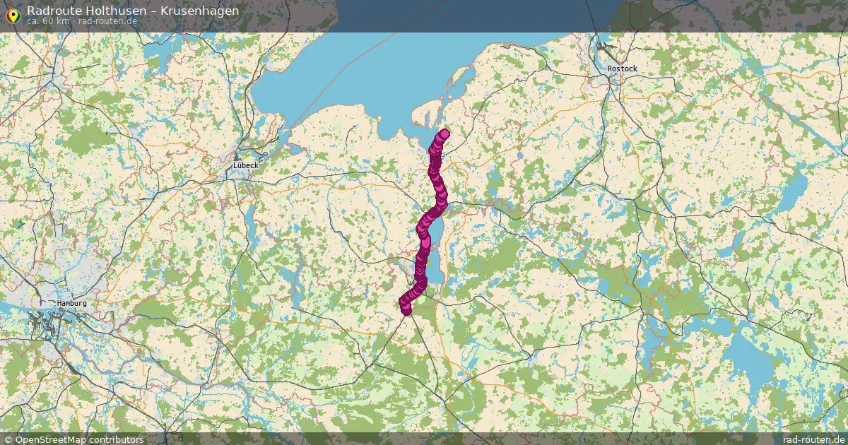 Fahrradroute Holthusen – Krusenhagen (60 km) – Rad-Routen.de